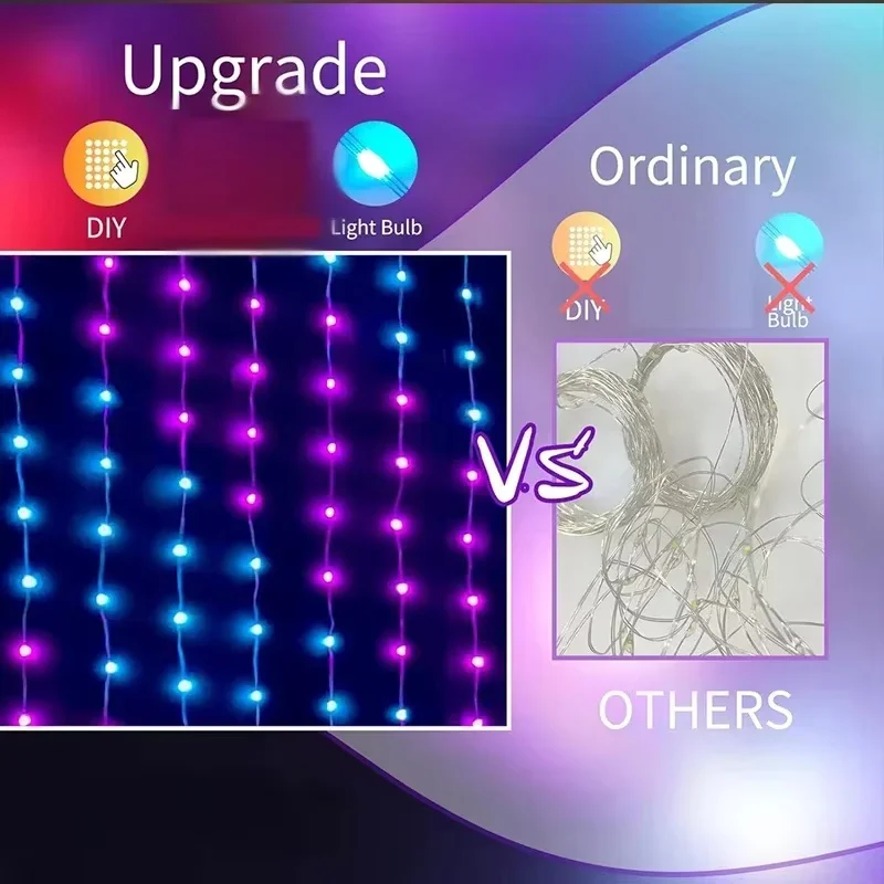 Smart LED Curtain Lights RGB A - Home Decor Free App review and price