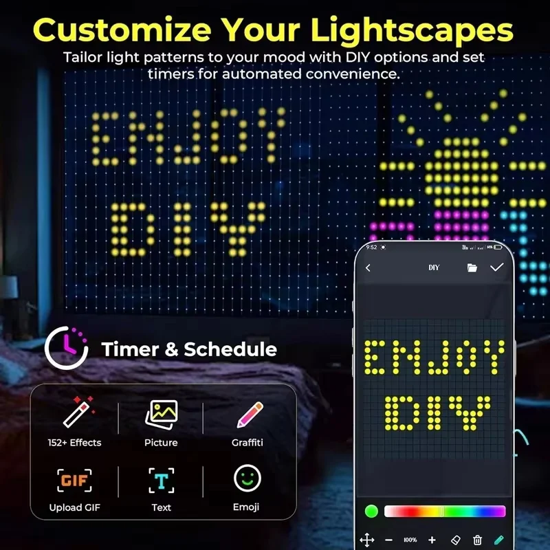 Smart LED Curtain Lights RGB A - Home Decor Free App review and price