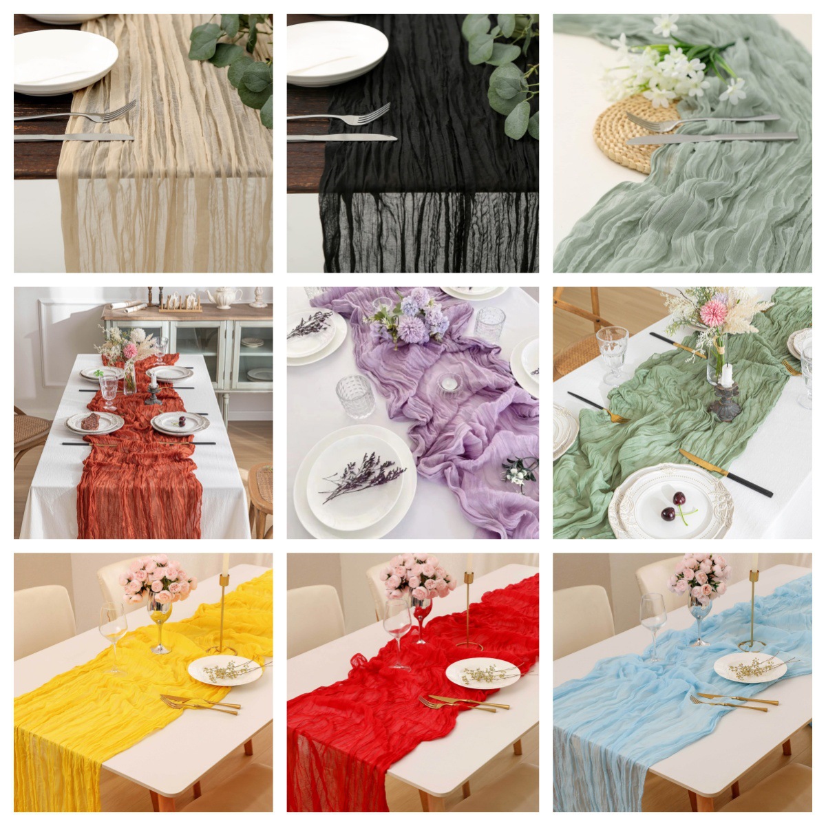 Boho Gauze Table Runner, Crink - Linen Table Runner review and price