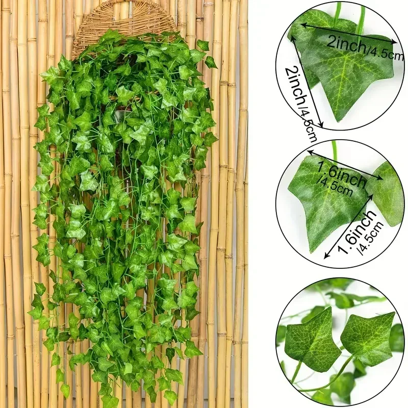 Artificial Green Ivy Leaf Ratt - Rattan Plant Basket review and price